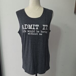 Charcoal Graphic Muscle Tee